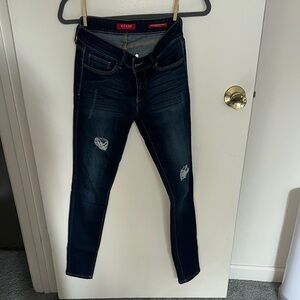 GUESS Women's Deep Indigo Skinny Jeans